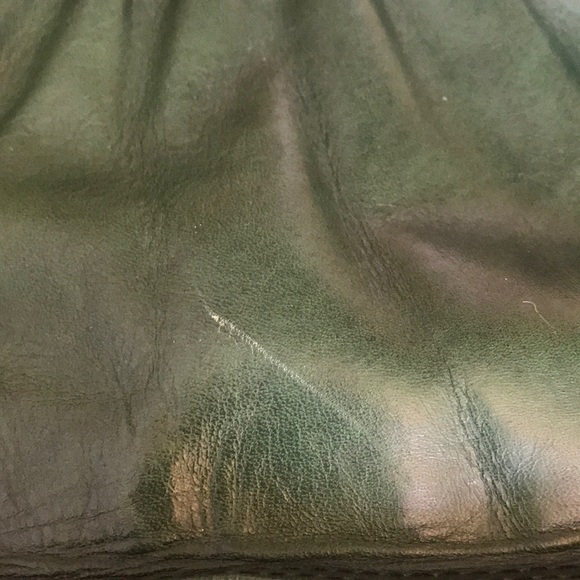 Vintage green leather handbag - Picture 10 of 14
